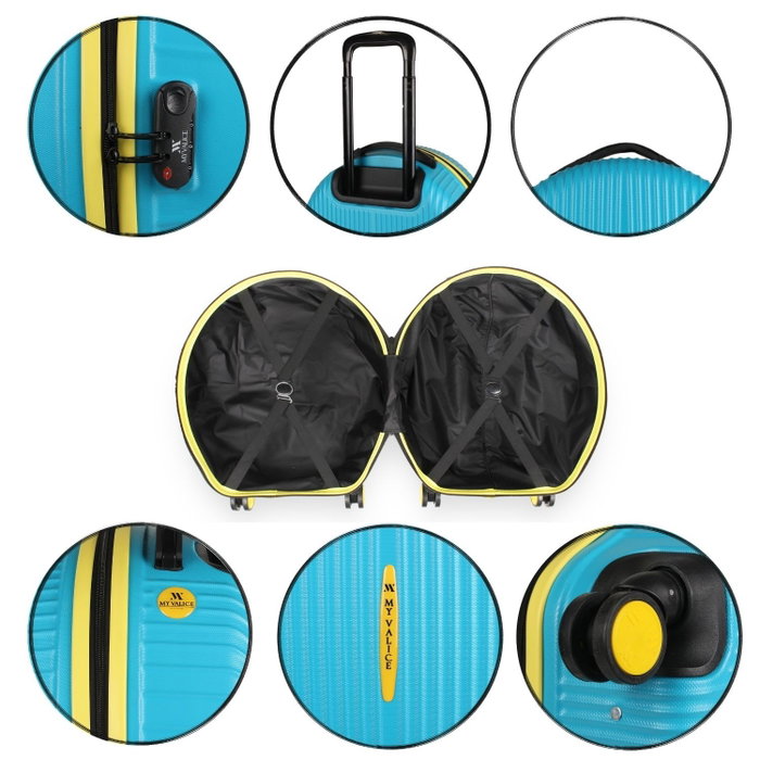 Zoozie Bags Maleta Turquesa 100% ABS